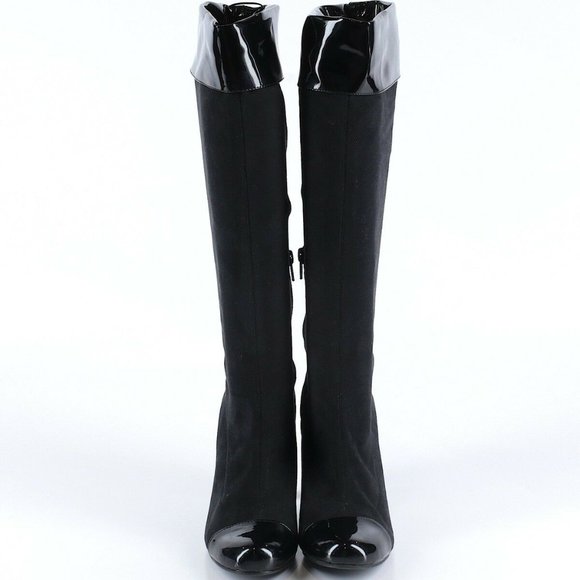 BCBG girls patent suede black boots boot shoes - Picture 2 of 15